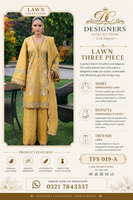 Elaf Premium Lawn Three Piece – TFS 019-A | Designers Collection
