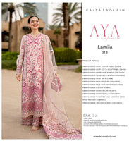 Luxury Embroidered Lawn Suit – Lamīja 318 (AYA by Faiza Saqlain Inspired)