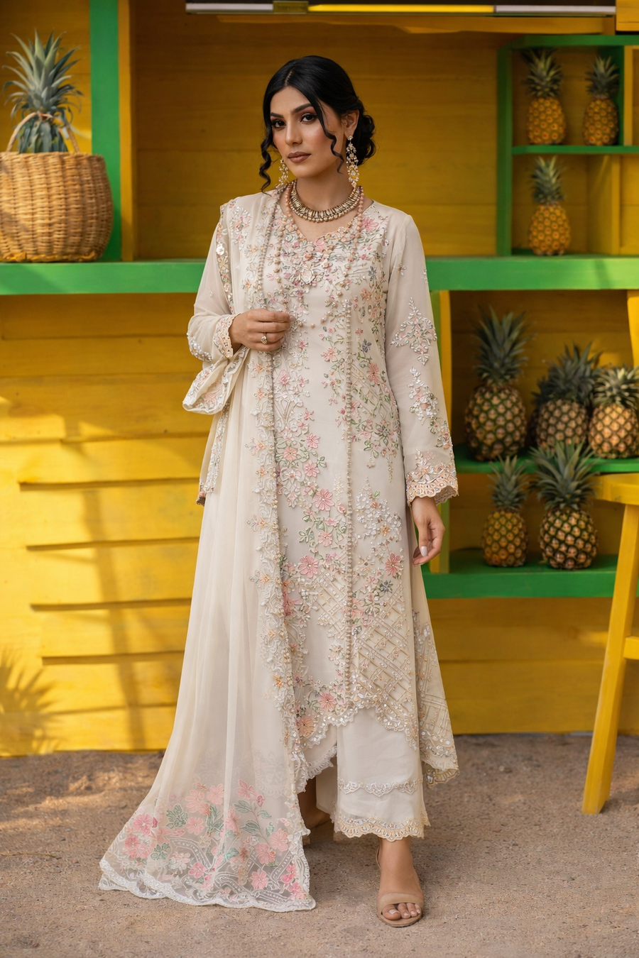 Saira Shakira Luxury Lawn –  Dahlia-A (Unstitched)